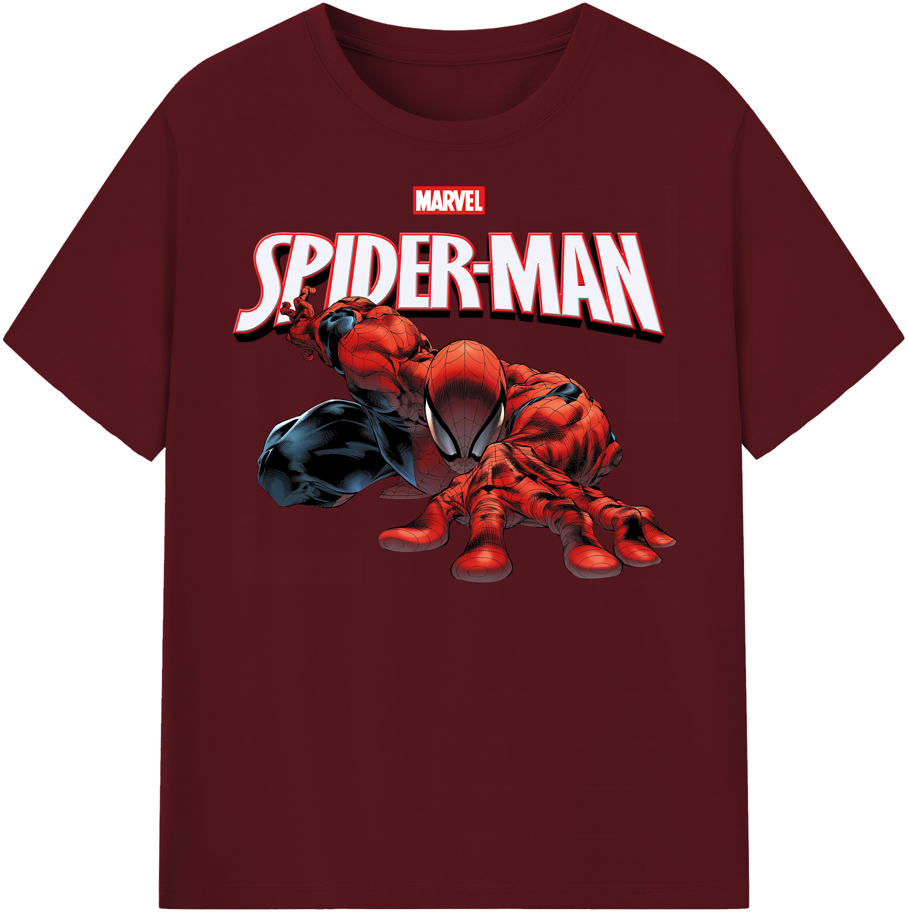 （画像用） Spider Man スパイダーマン 綿100％半袖Tシャツ（フロントプリント）